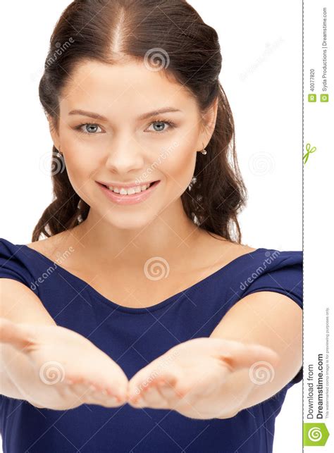 Something On The Palm Stock Photo Image Of Gesture Beautiful 40077820