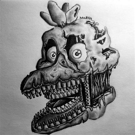 My Traditional Fan Art Drawing Of Withered Chica From Five Nights At