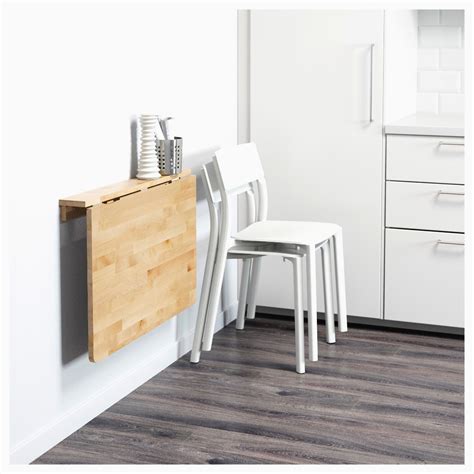 Bnib Ikea Ingo Wall Mounted Foldable Table In Pine Furniture And Home
