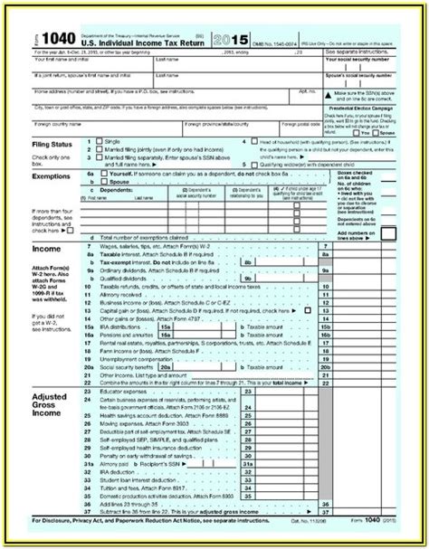 Federal Income Tax Form 1040ez 2015 Form Resume Examples N6gq8nym0j