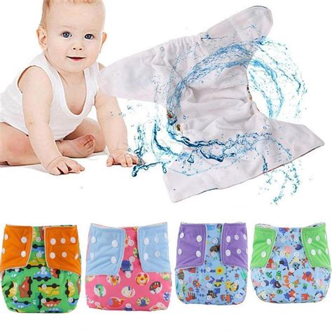 5 Pack Diapers Inserts Adjustable Reusable Baby Washable
