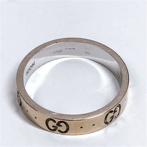 Gucci Ring 1695 Icon Ring K18 White Gold 65 7us Size Women Ebay