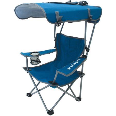 The canopy folds back down to become the case for your chair, so you never have to deal with those carrying bags again. Kelsyus Kids Canopy Chair Blue Gray - Walmart.com