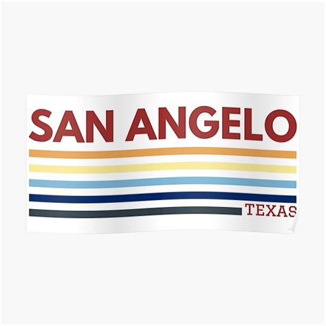 San Angelo Texas Poster By Taumaturgo Redbubble