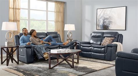Blue Brown And Gray Living Room Furniture And Decorating Ideas