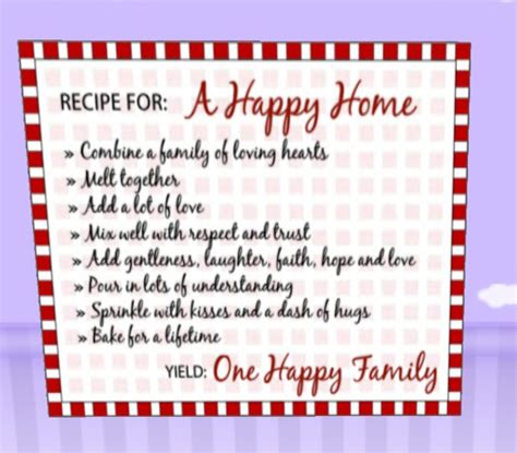 Second Life Marketplace Recipe For A Happy Home Decal