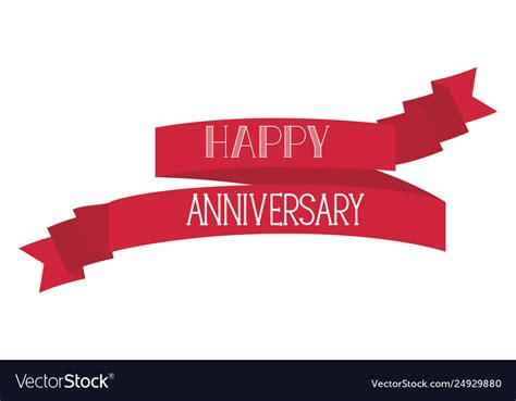 Happy Anniversary Isolated Icon Royalty Free Vector Image