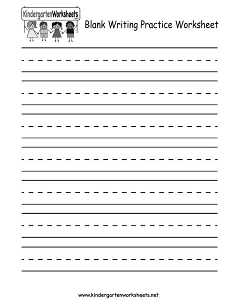 Printable Blank Writing Worksheet Education Cursive Writing