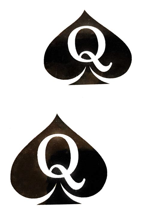 Buy X Queen Of Spades Qos Brand Temporary Tattoos Hotwife Bbc