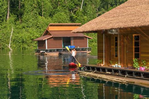 Greenery Panvaree Floating Raft House Khao Sok National Park Wow