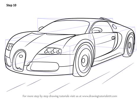 How to draw a car in 9 easy steps. Learn How to Draw Bugatti Veyron (Sports Cars) Step by ...