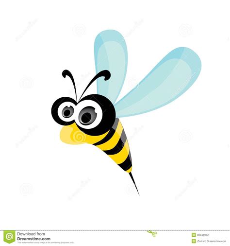 Cartoon Cute Bright Baby Bee Vector Illustration Stock