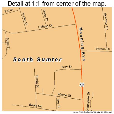 South Sumter South Carolina Street Map 4568177