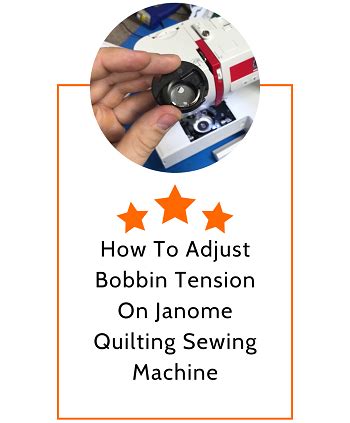 How To Adjust Bobbin Tension On Janome Quilting Sewing Machine