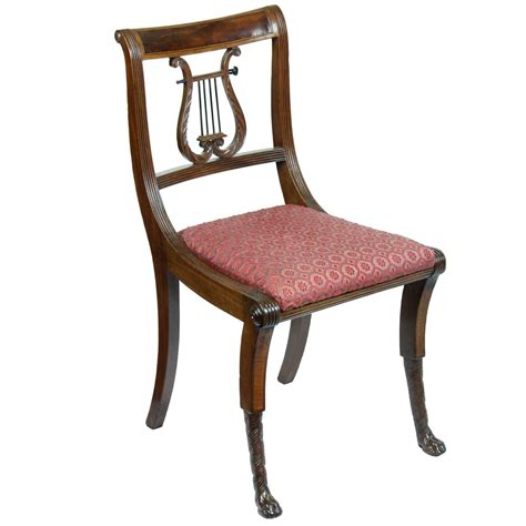 Mahogany Classical Lyre Side Chair Duncan Phyfe New York Circa 1815 For Sale At 1stdibs