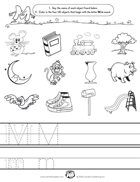 Initial Sounds Worksheet M