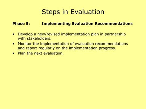 Ppt Steps In Evaluation Powerpoint Presentation Free Download Id