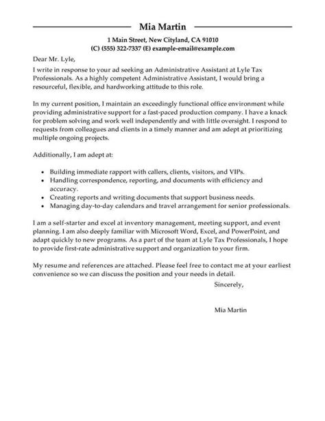 Best Administrative Assistant Cover Letter Examples