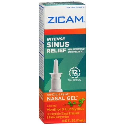 Zicam Intense Sinus Relief No Drip Liquid Nasal Gel 05 Oz Medcare Wholesale Company For
