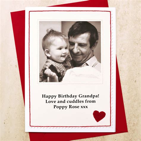 Grandad Grandpa Personalised Photo Birthday Card By Jenny Arnott