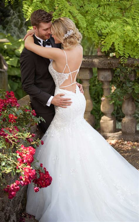 Compared with shopping in real stores, purchasing products including wedding dress on dhgate will endow you great benefits. Sheer Lace Mermaid Wedding Dress | Essense of Australia ...