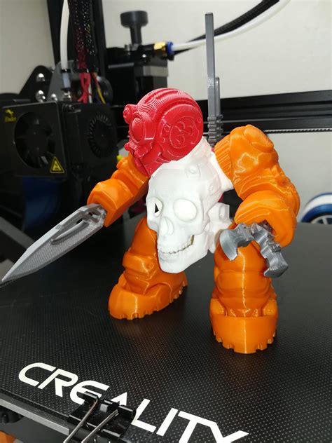 3d Printable Skullbot 001 Via 3dktoys By 3dkitbash