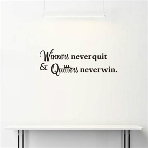 Winners Never Quit Motivational Quote Wall Sticker
