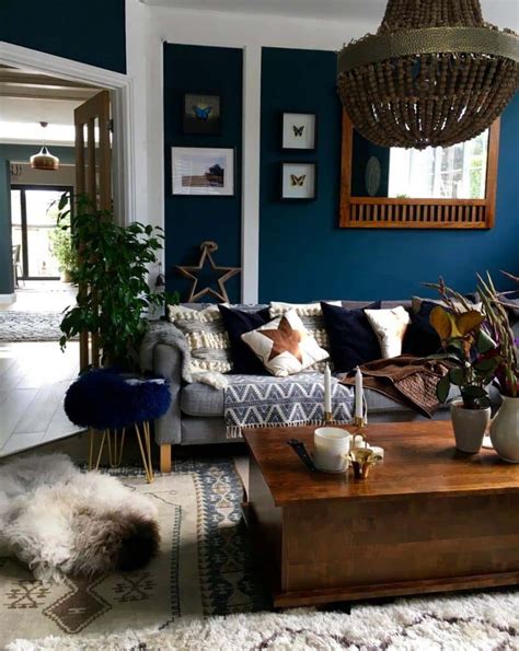 Navy Blue And Gray Living Room Decor