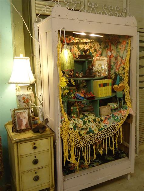 This is the place where all activities take place during the day. gypsy kitchen decor | An old wardrobe with the doors removed makes a great display cabinet ...