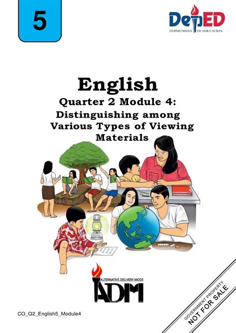 Eng5 Q2 Mod4 Distinguishing Among Various Types Of Viewing Materials V2