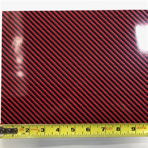 Carbon Fiber Deep Red Black