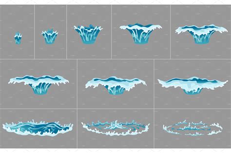 Water Splash Animation Dripping Illustrations ~ Creative Market