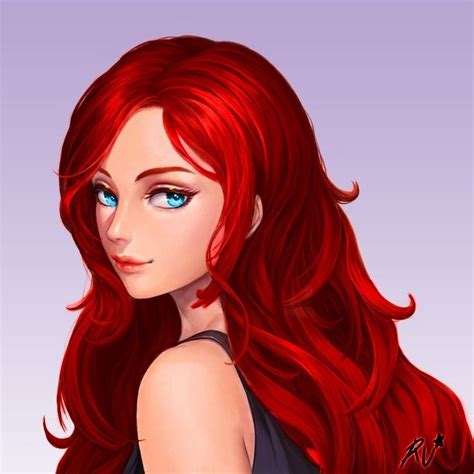 Red Hair Blue Eyes Girl Red Hair Girl Anime Red Hair Woman Blonde Hair Girl Long Red Hair