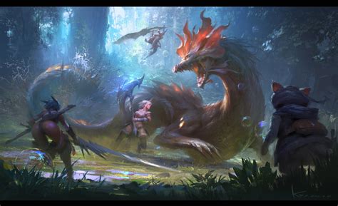 Wallpaper Fantasy Art Dragon Monster Hunter Mythology Kirin