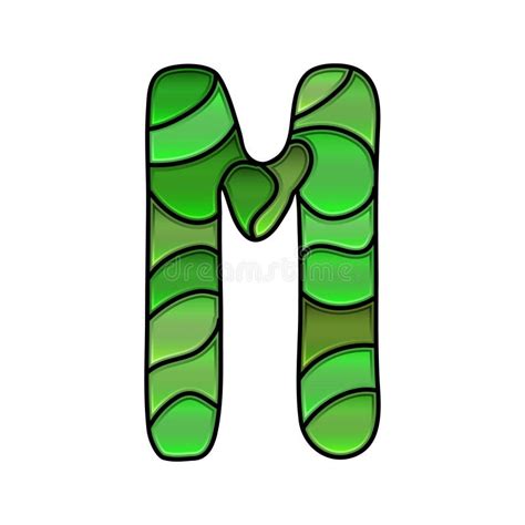 Stained Glass Font Letter M Stock Illustrations 6 Stained Glass Font