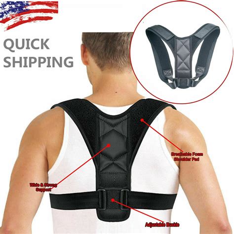 Adjustable Back Posture Corrector Shoulder Straight Support Brace Belt