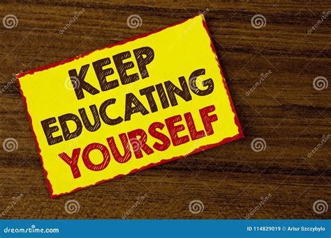 Handwriting Text Writing Keep Education Yourself Concept Meaning Never