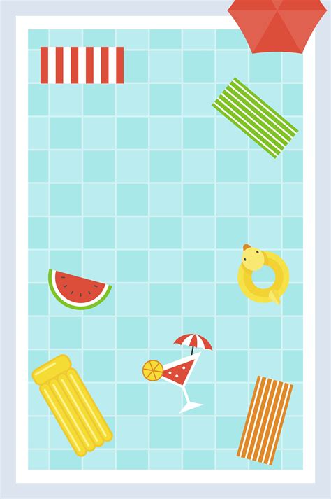 Swimming Pool Poster With Summer Element 678359 Vector Art At Vecteezy