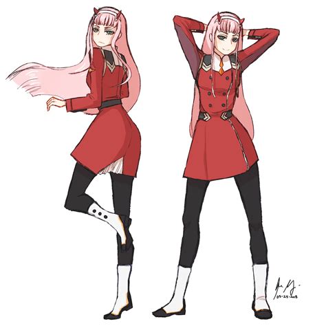 Oc Fanart Zero Two Darling In The Franxx Ranime