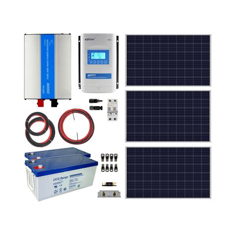 Kit Solar Off Grid Policristalino 24220v 4kwh X Día 2000w Mppt 40a