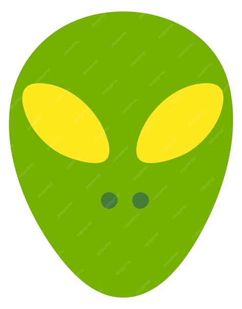 Premium Vector Green Alien Head Space Monster Face Icon
