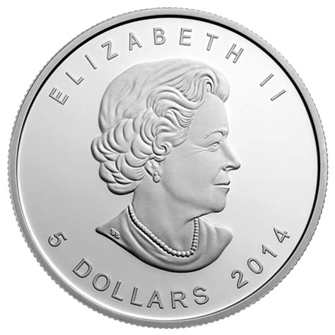 2014 Canadian 5 Bald Eagle 1 Oz Fine Silver Coin