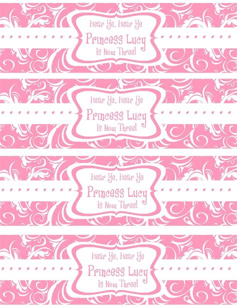 Items Similar To Princess Party Printable Water Bottle Labels Pdf On Etsy