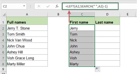 Extract First Middle And Last Names From Full Name In Excel 2022