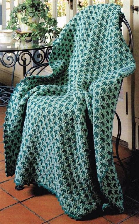 Garden Trellis Afghan Crochet Patterns Blanket Throw Instructions