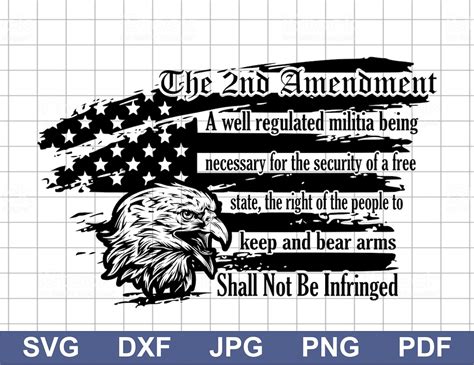 Second Amendment Eagle Svg Distressed American Flag And A Proud Eagle With The Entire Second