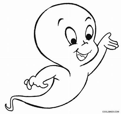 Ghost Coloring Pages Printable Casper Drawing Drawings