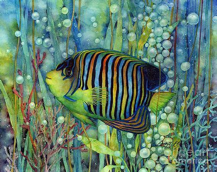 Royal Angelfish By Hailey E Herrera Fish Painting Angel Fish