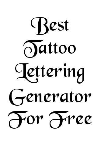 I trust you discover this cool font generator helpful! Tattoo Lettering Font Generator Online | Tattoo lettering ...