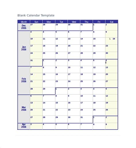 Blank Calendar Template Fotolip Printable Blank Calendar Templates
